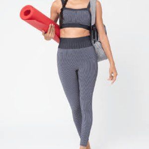 Whisper seamless ribbed bra and leggings yoga set